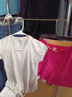 Love Republic Girls' Heart Print Top & Shorts Set M(10/12)
